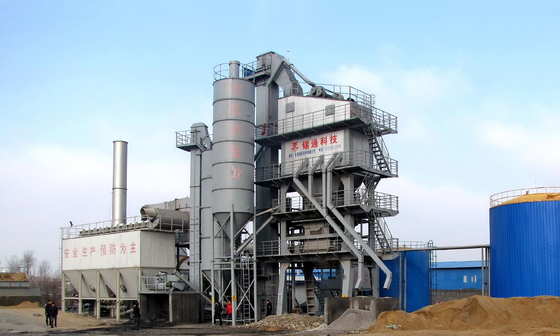 80t / H Highly Efficient Batch Type Hot Mix Plant Asphalt Machinery 260 Total Power