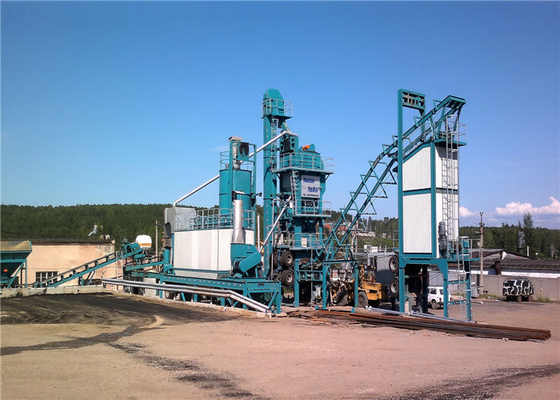 1000KG Mixer Capacity Mobile Asphalt Batch Mixing Plant 80th Output