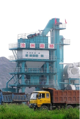 Low Emission 3.6m Feeding Width Asphalt Recycling Plant , 240t Capacity Double Drum Asphalt Plant Equipment