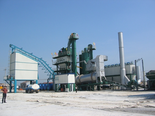 160t / H Asphalt Drum Mix Plant For Highway Building 90KW Draught Fan 30T Diesel Tank