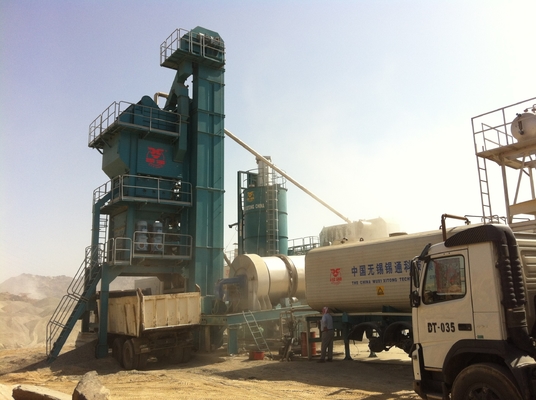 30000L Bitumen Tank Mobile Asphalt Mixing Plant With Double Shaft Vane Forced Mixer