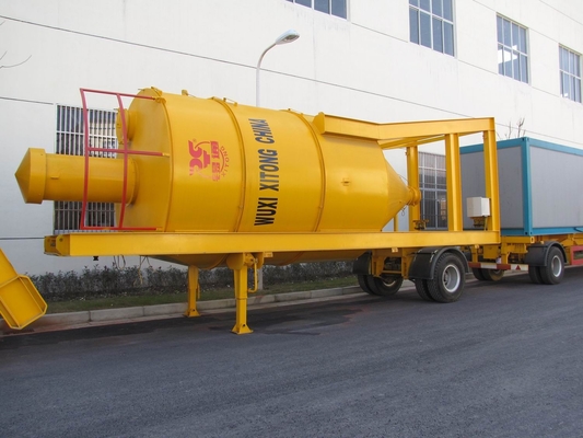 30000L Bitumen Tank Mobile Asphalt Mixing Plant With Double Shaft Vane Forced Mixer