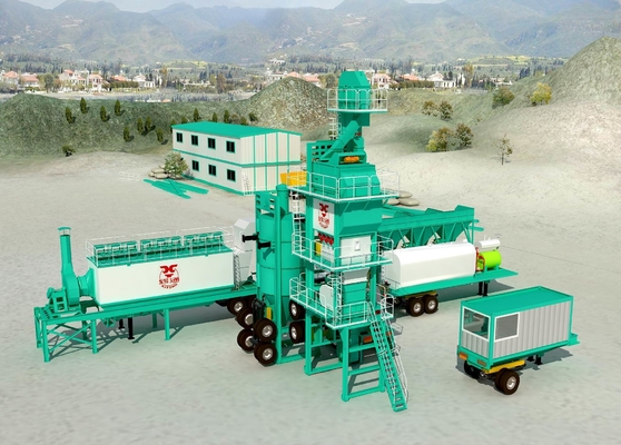 High Pressure Atomizing Burner Mobile Asphalt Plant With 25t / H WAM Screw Conveyor