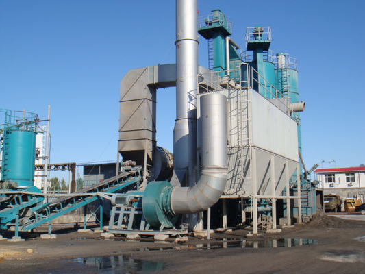24T Sand Aggregate Bin Asphalt Mixing Machine , Bitumen Manufacturing Plant 7.5KW Filler Distributor