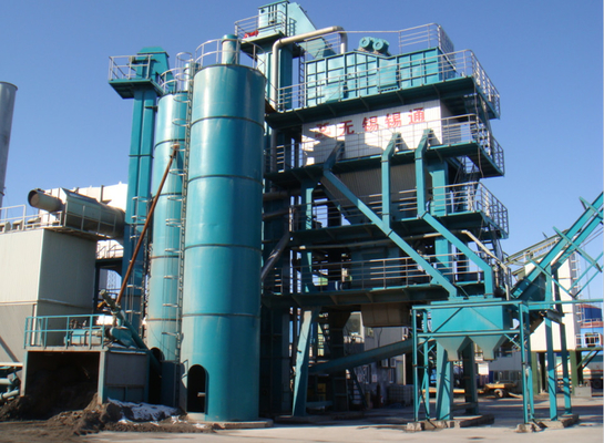 24T Sand Aggregate Bin Asphalt Mixing Machine , Bitumen Manufacturing Plant 7.5KW Filler Distributor