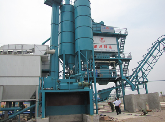 160℃ Bitumen Mixture Asphalt Drum Mix Plant With Single / Sync Adjustment For Cold Feeder